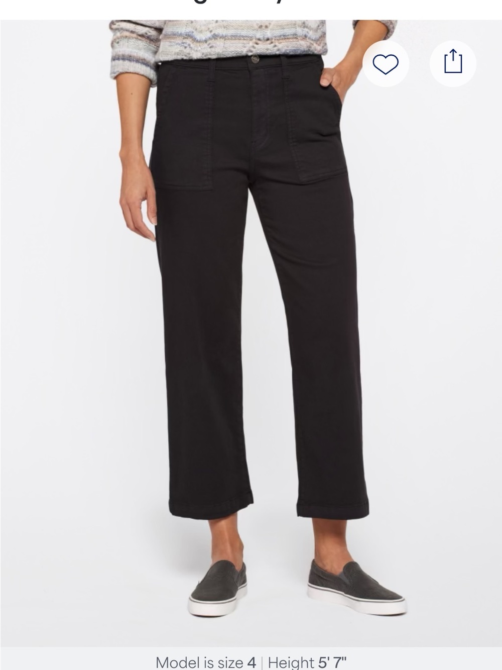 Studio Blue Dawn Wide Leg Utility Pants in Black